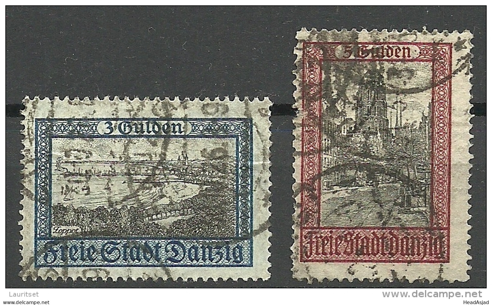 Deutschland DANZIG Gdansk 1924 Michel 209 - 210 O - Gebraucht