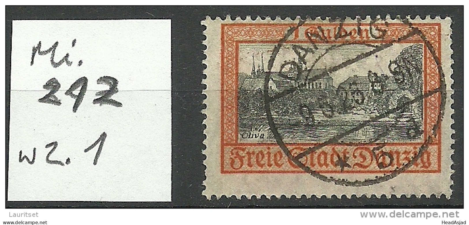 DANZIG Gdansk 1925 Michel 212 O Sehr Gut Rundgestempelt - Used