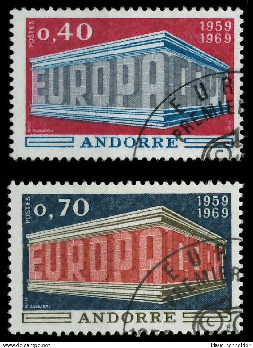 ANDORRA (FRANZ. POST) 1969 Nr 214-215 Gestempelt X9D1922 - Oblitérés