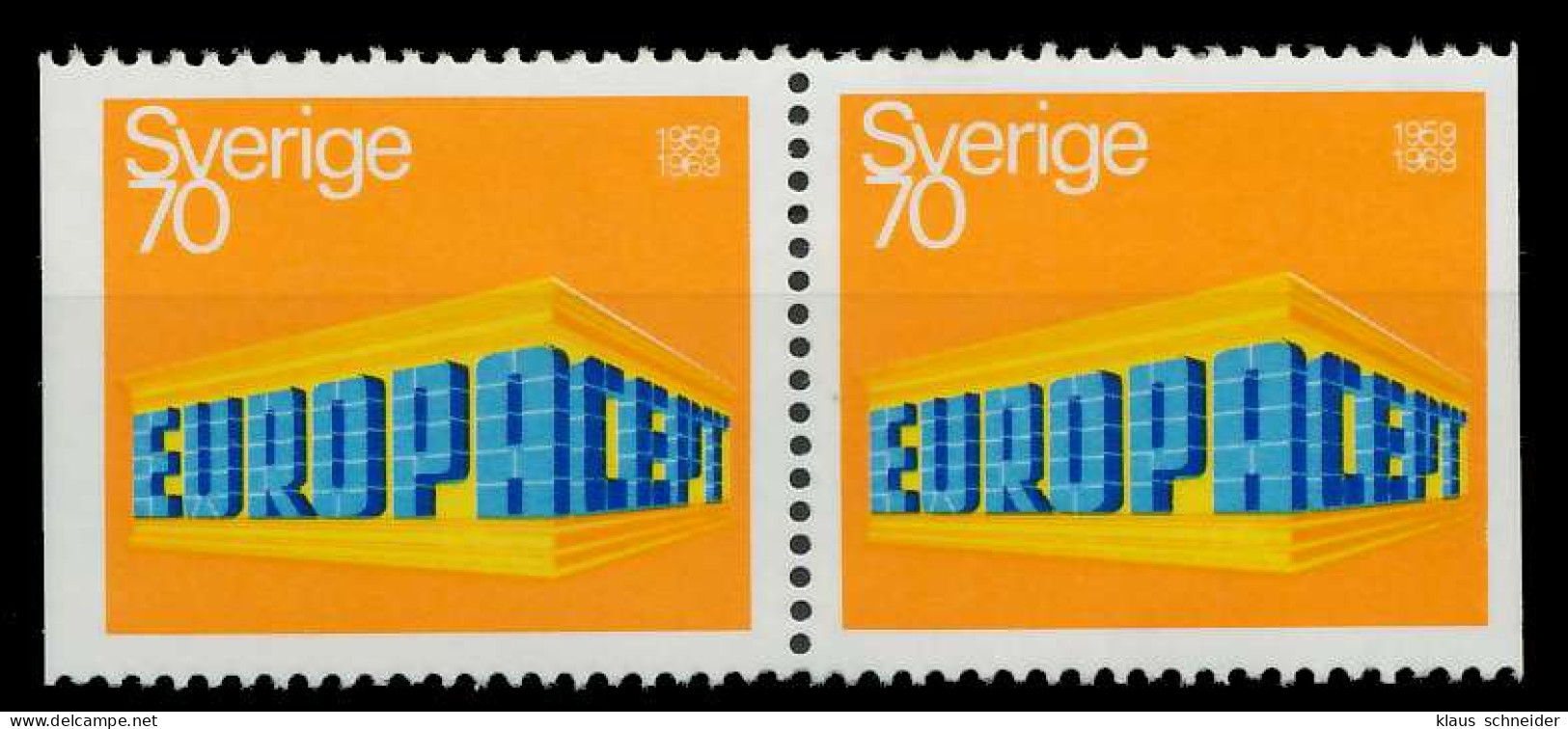 SCHWEDEN 1969 Nr 634Dl Und 634Dr Postfrisch WAAGR PAAR X9DBB46 - Unused Stamps