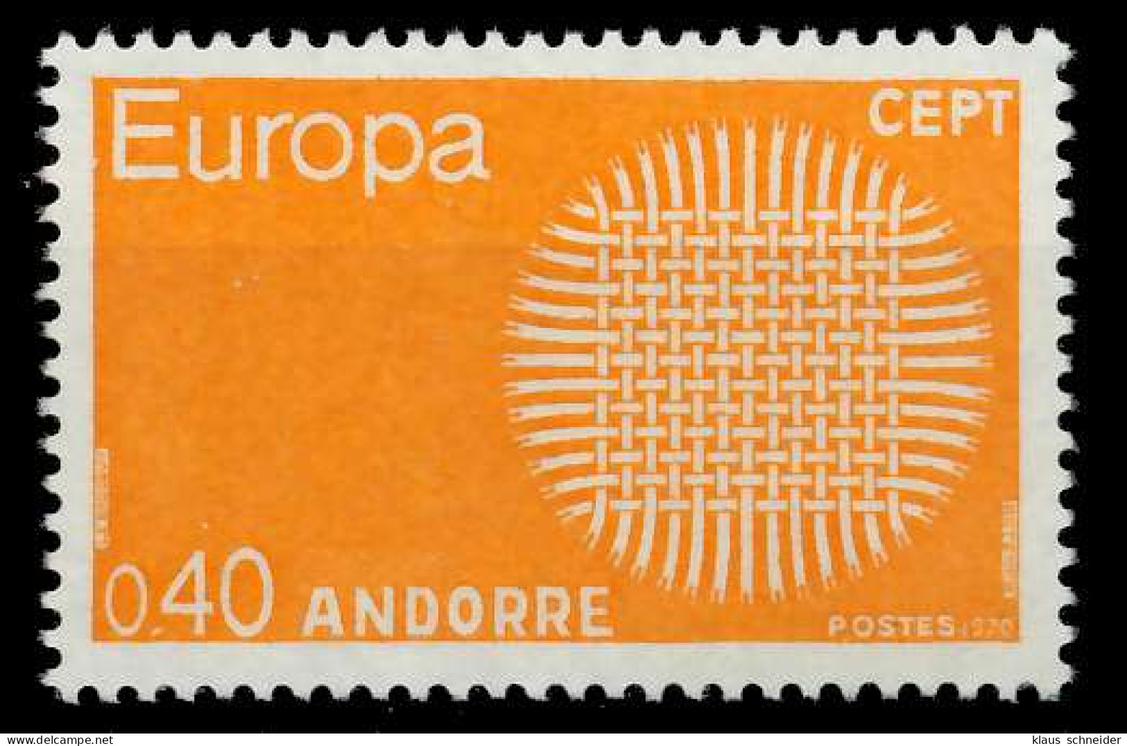 ANDORRA (FRANZ. POST) 1970 Nr 222 Postfrisch SA5EB9E - Unused Stamps