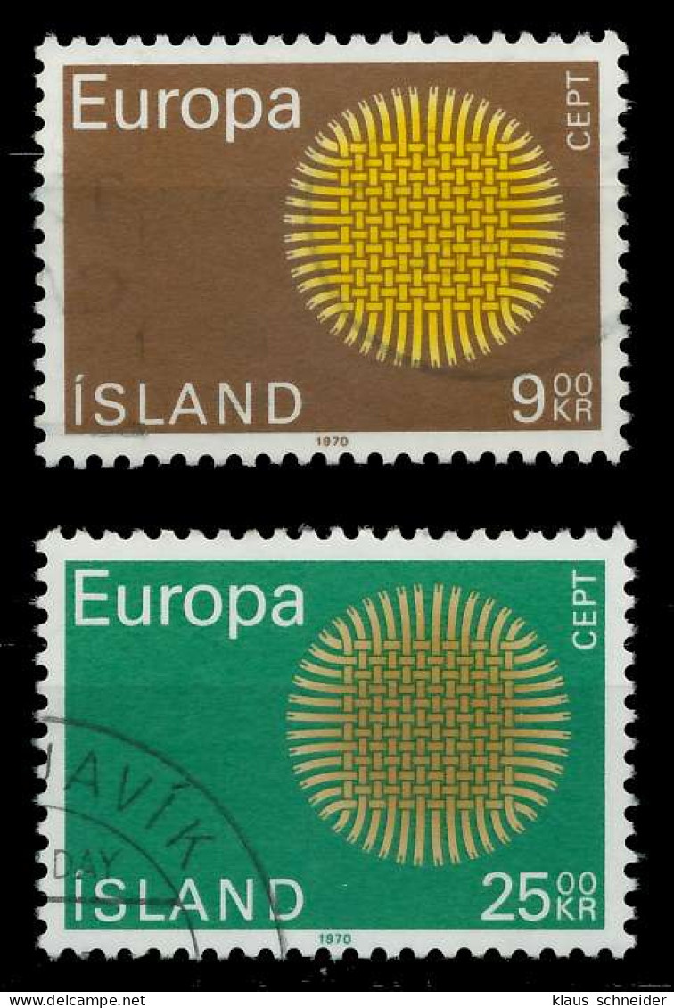 ISLAND 1970 Nr 442-443 Gestempelt XFF492A - Oblitérés