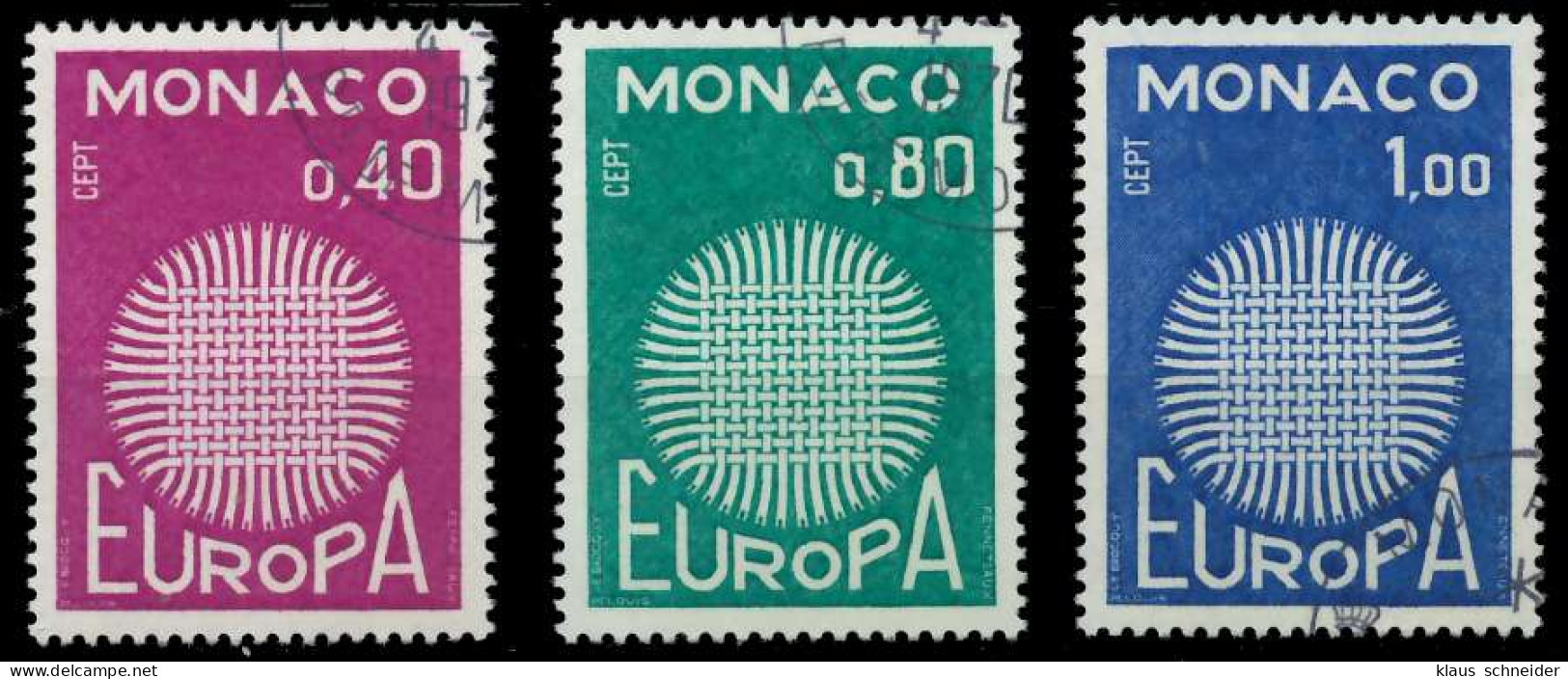 MONACO 1970 Nr 977-979 Gestempelt XFFBF5E - Oblitérés