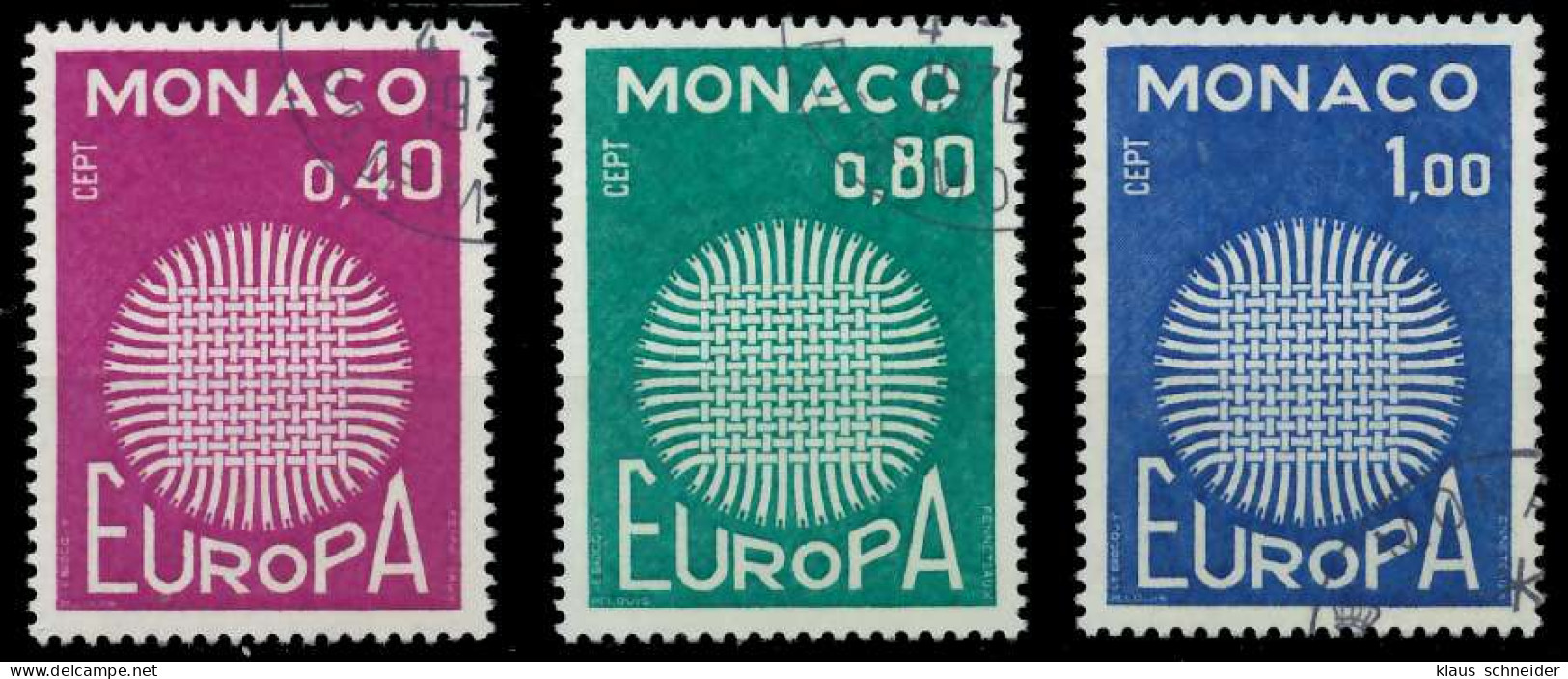 MONACO 1970 Nr 977-979 Gestempelt XFFBF5E - Gebruikt