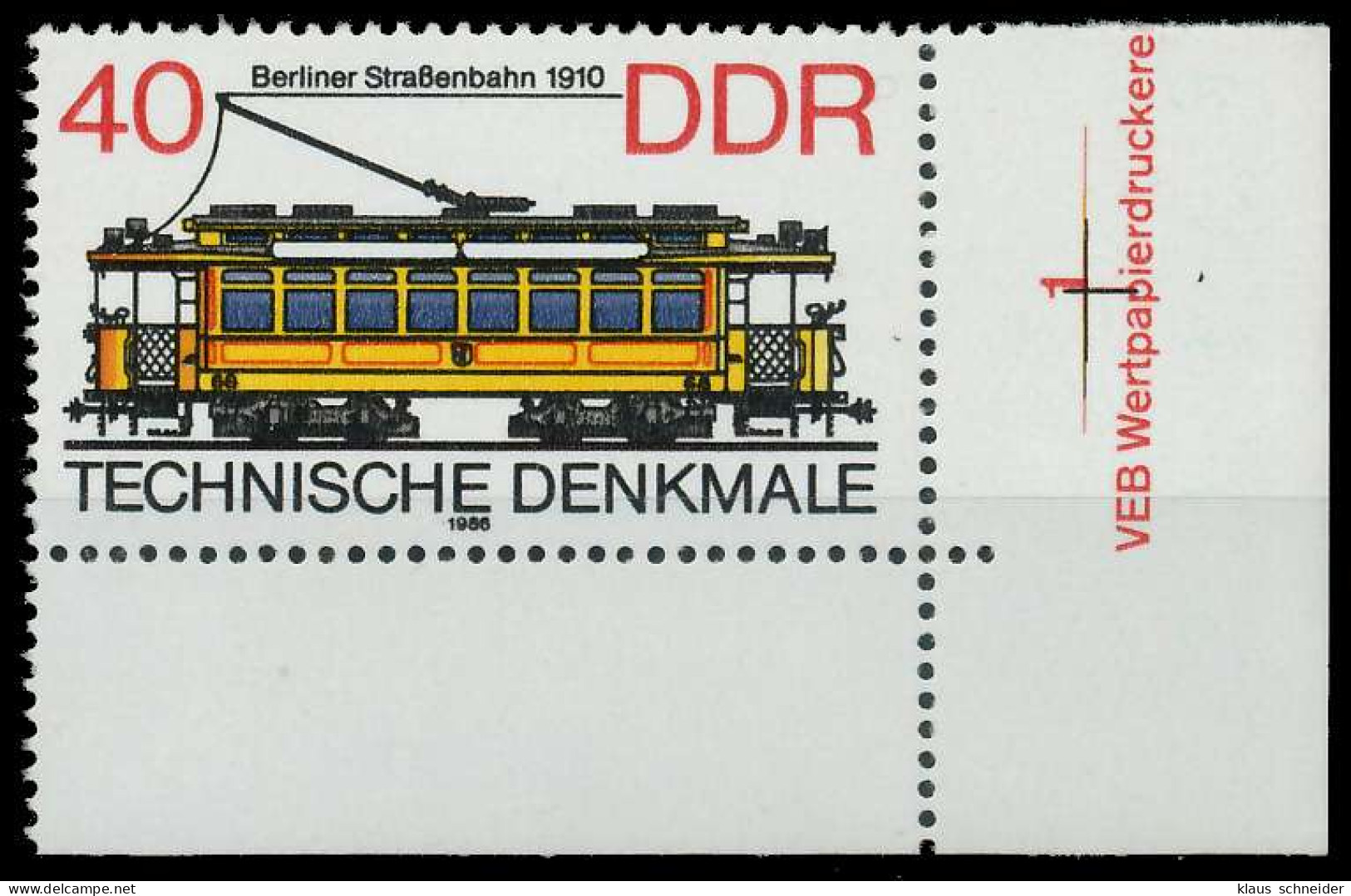 DDR 1986 Nr 3017 Postfrisch ECKE-URE X0D26BA - Neufs