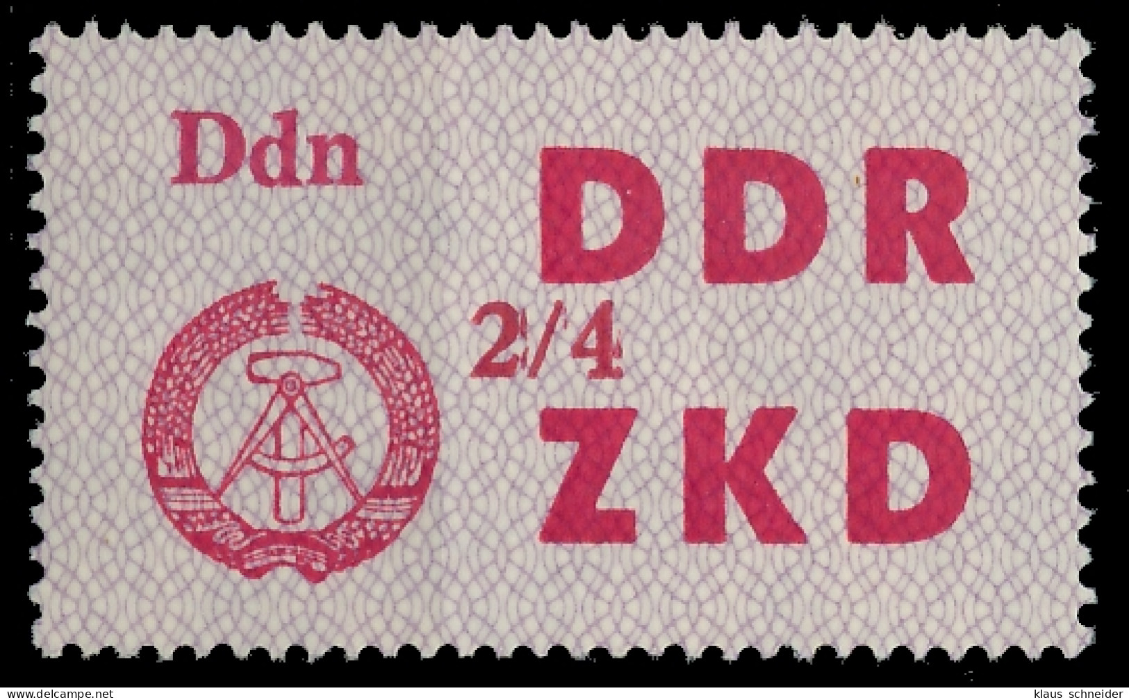 DDR DIENST LAUFKONTROLLZETTEL Nr 33 2 4 - IV Ungebraucht X1C4F4A - Autres & Non Classés