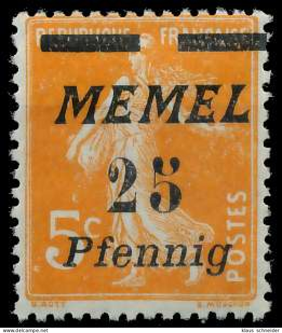 MEMEL 1922 Nr 58 Ungebraucht X447BA2 - Memelgebiet 1923
