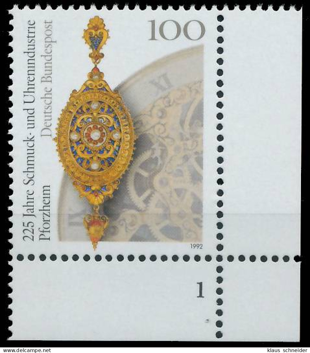 BRD BUND 1992 Nr 1628 Postfrisch FORMNUMMER 1 X572B16 - Neufs