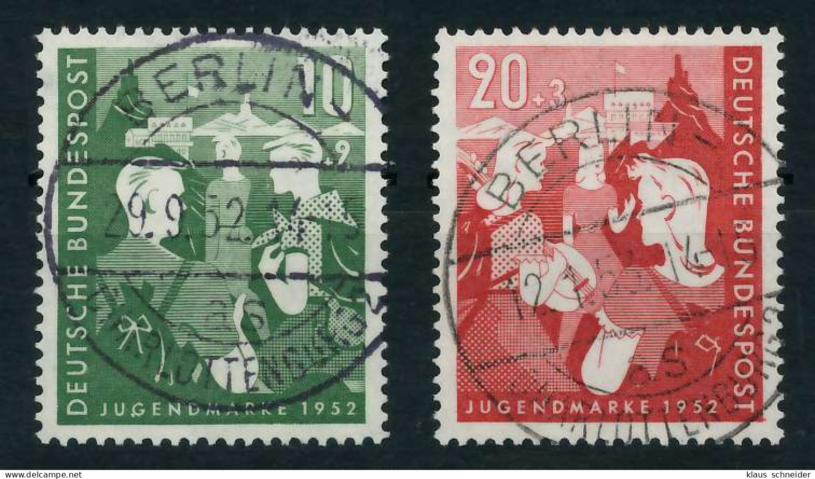 BRD BUND 1952 Nr 153-154 Gestempelt X64259E - Gebraucht