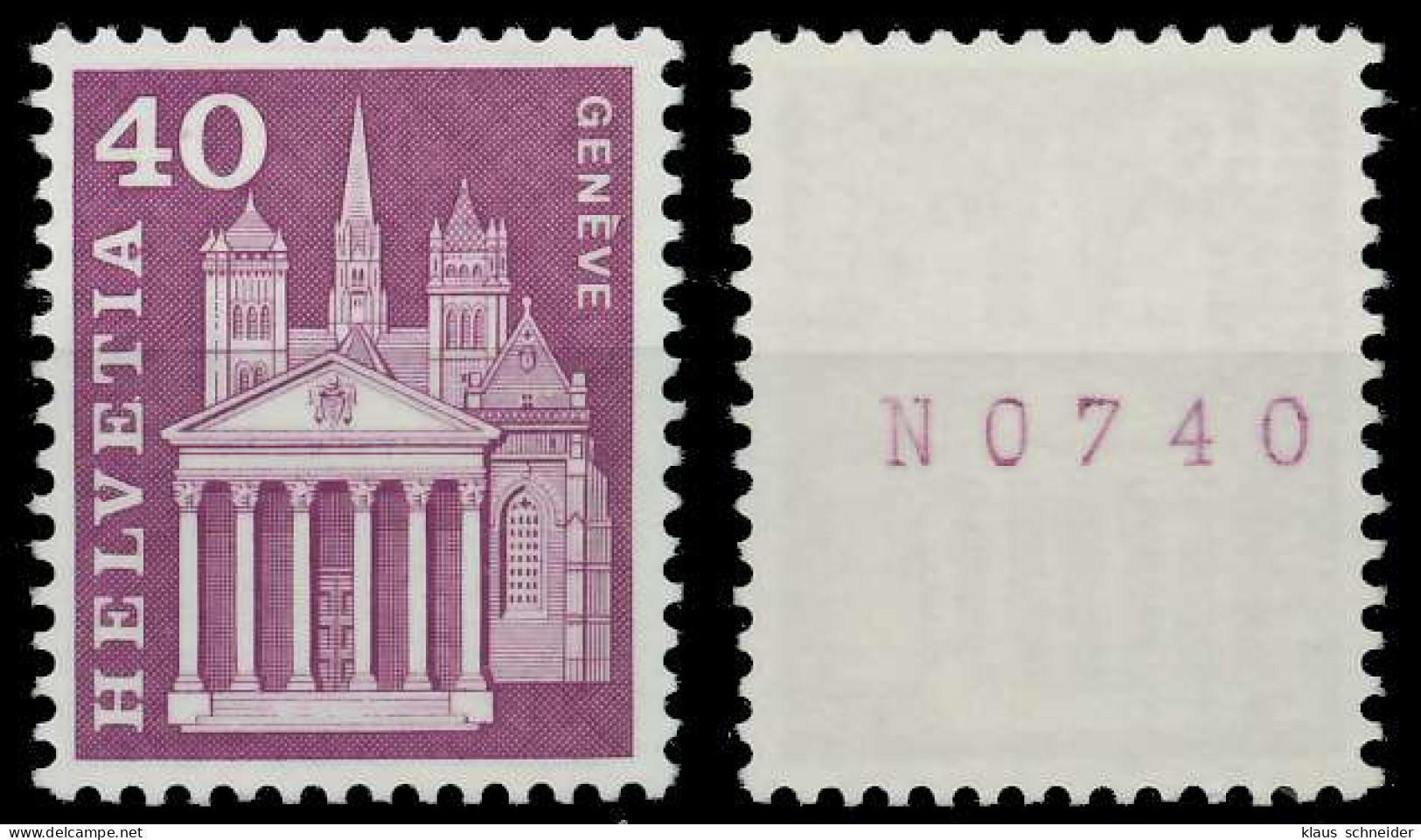 SCHWEIZ ROLLENMARKEN Nr 703xR L-P Postfrisch X679502 - Coil Stamps