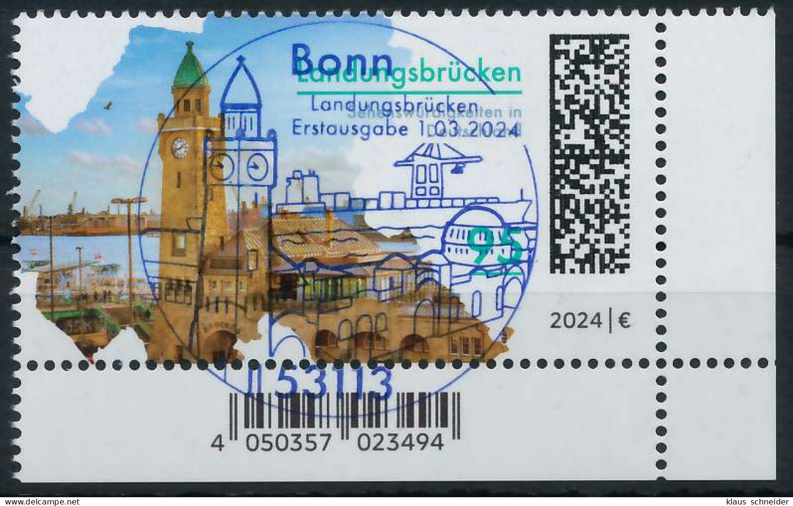 BRD BUND 2024 Nr 3818 ESST Zentrisch Gestempelt ECKE-URE X742C8E - Used Stamps