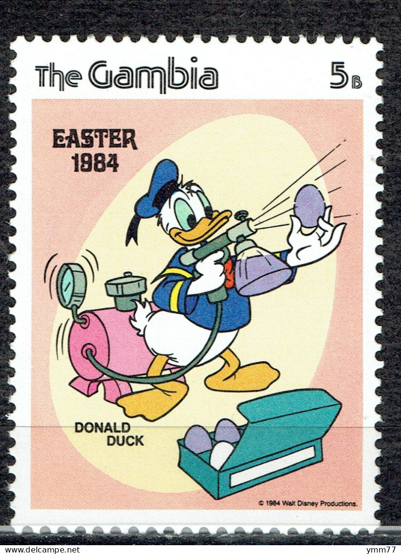 Pâques. Personnages De Disney : Au Pistolet De Donald - Gambie (1965-...)