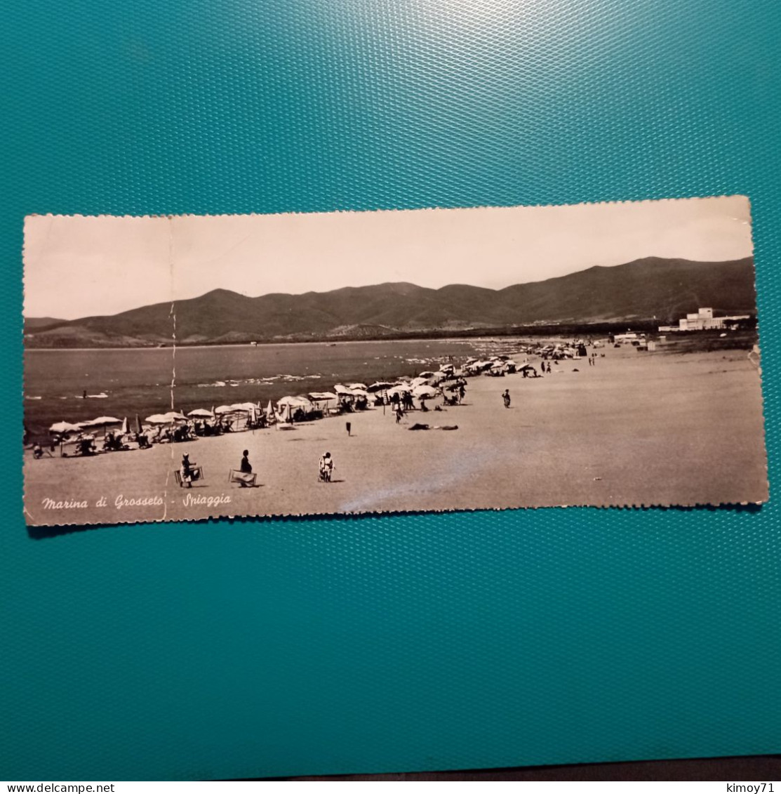 Cartolina Marina Di Grosseto - Spiaggia. Viaggiata 1956 - Grosseto