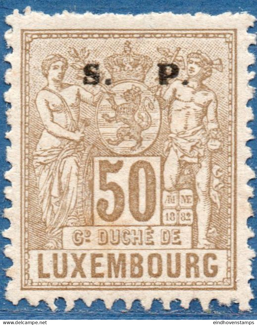 Luxemburg Service 1882 50 C S.P. Overprint (perforated 12½) Unused - Service