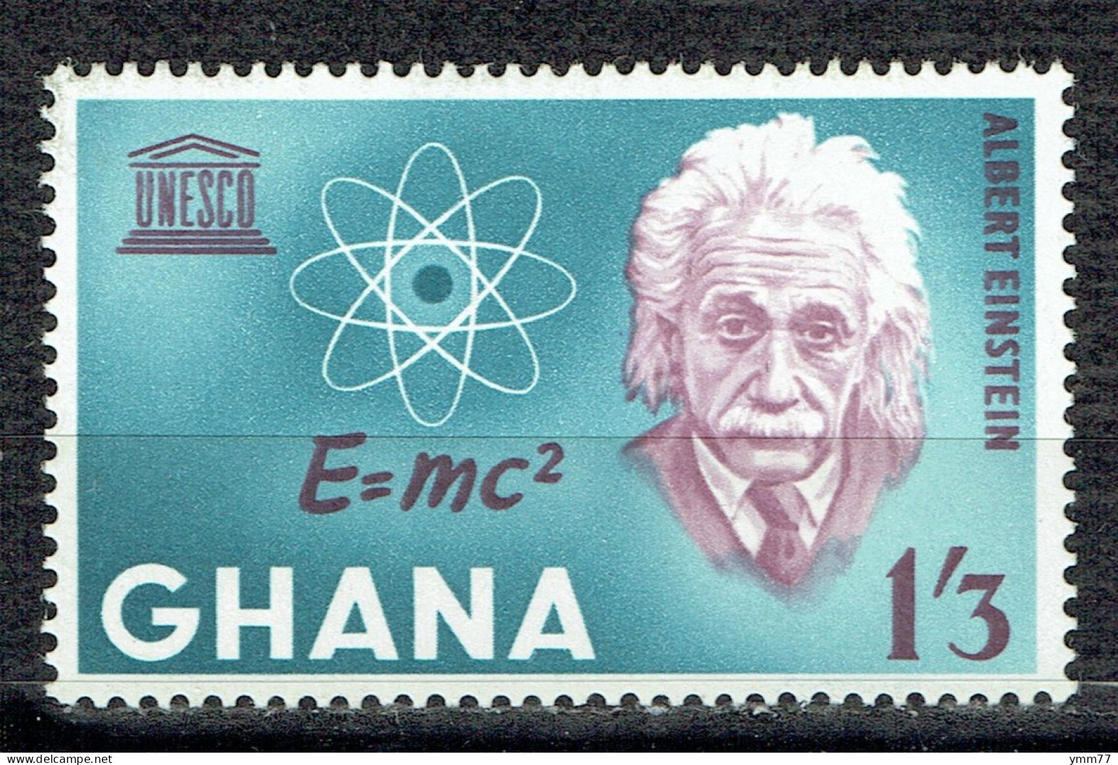 20ème Anniversaire De L'UNESCO : Albert Einstein Et La Formule De La Relativité - Ghana (1957-...)