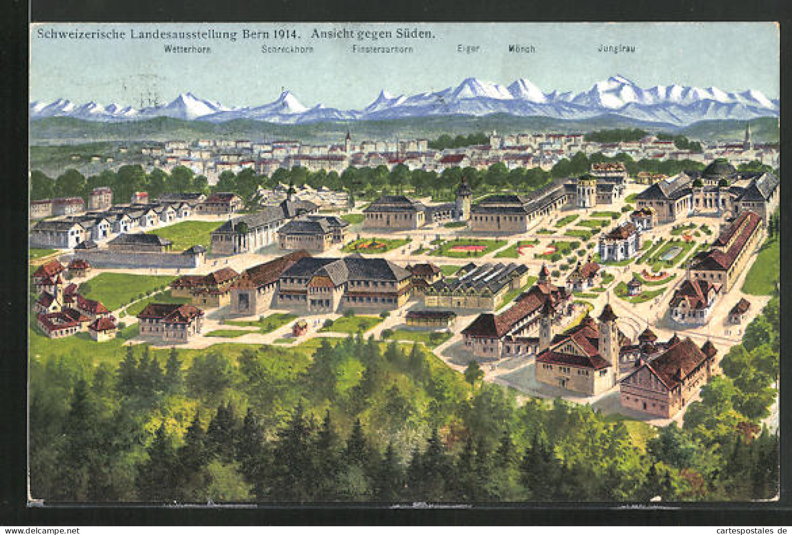 AK Bern, Schweizerische Landesausstellung 1914, Gesamtansicht Vom Messegelände  - Expositions