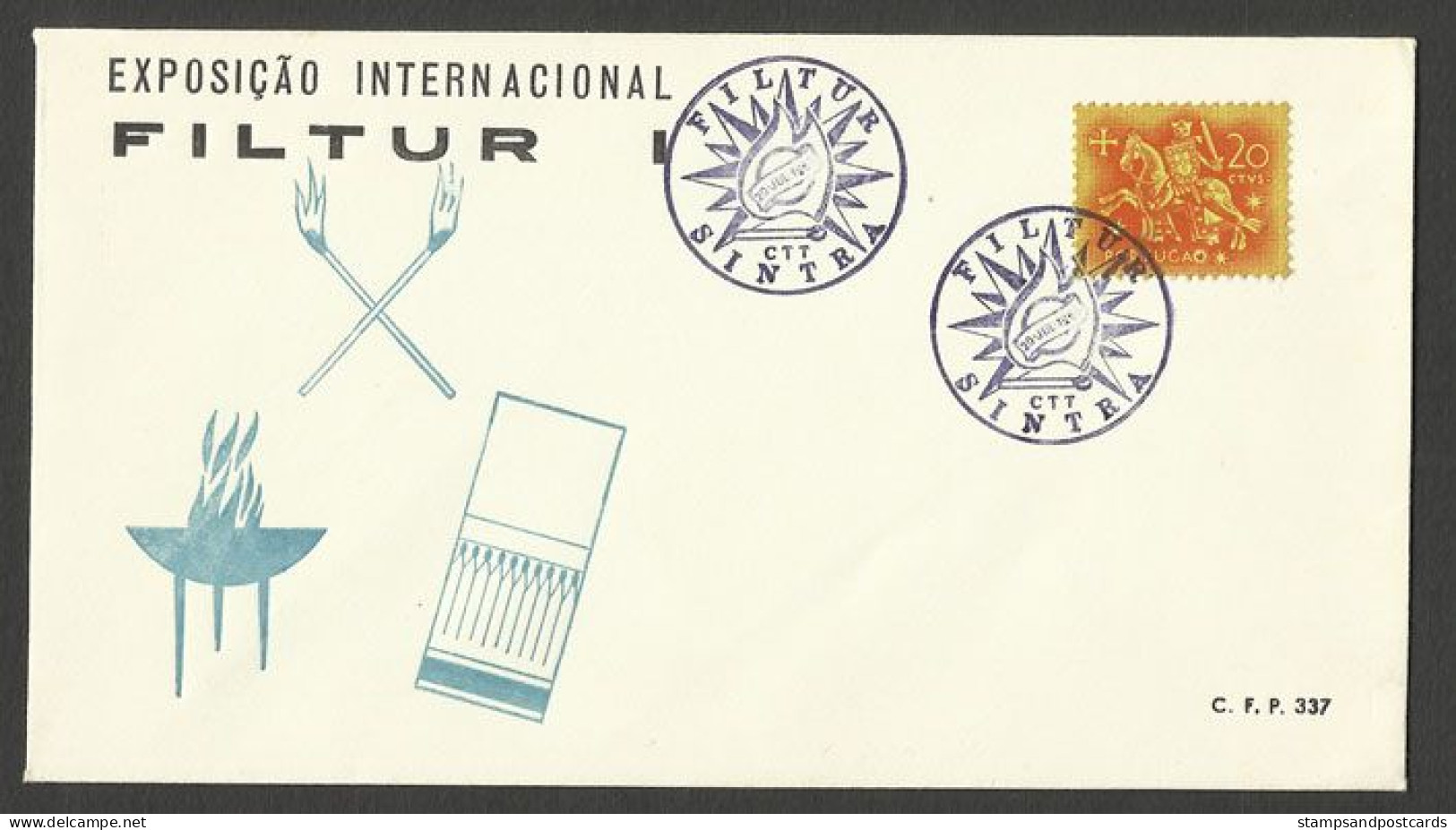 Portugal Cachet Commemoratif Expo Boîtes Allumettes 1968 Sintra Event Pmk Matches Expo - Flammes & Oblitérations