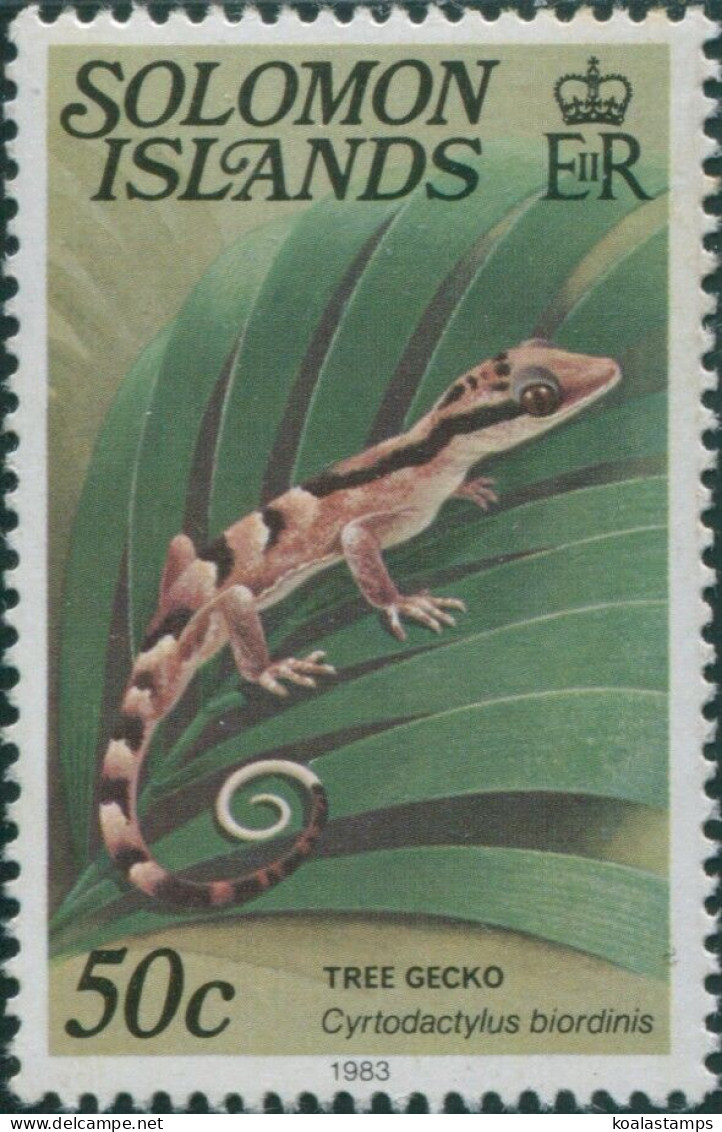 Solomon Islands 1979 SG400cB 50c Tree Gecko Date Imprint MNH - Isole Salomone (1978-...)