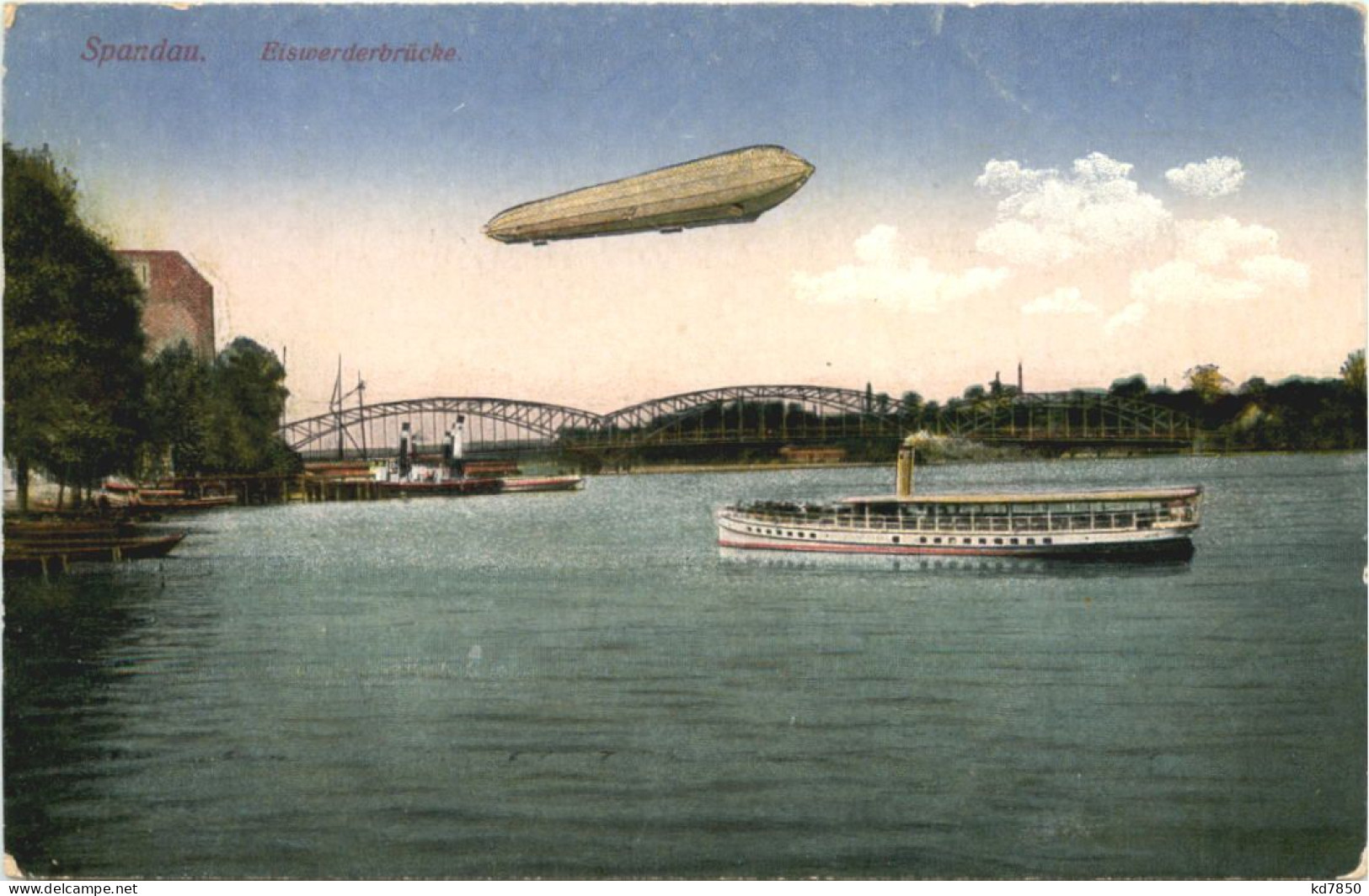 Spandau - Eiswerderbrücke Mit Zeppelin - Spandau