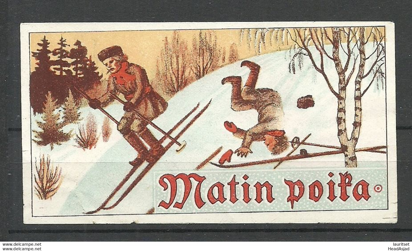 FINLAND - Old TOBACCO Package Label MATIN POIKA - Autres & Non Classés