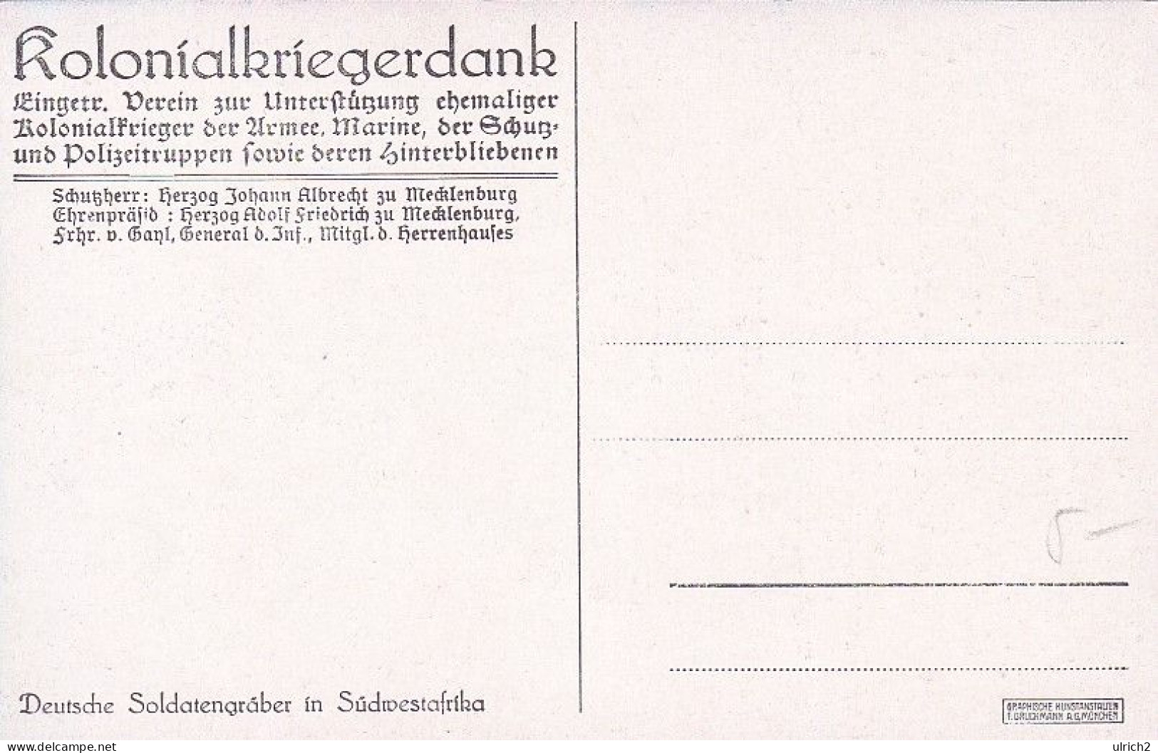 AK Die Fernen Gräber - Deutsche Soldatengräber In Südwestafrika - Kolonialkriegerdank - Ca. 1915 (69599) - War Cemeteries