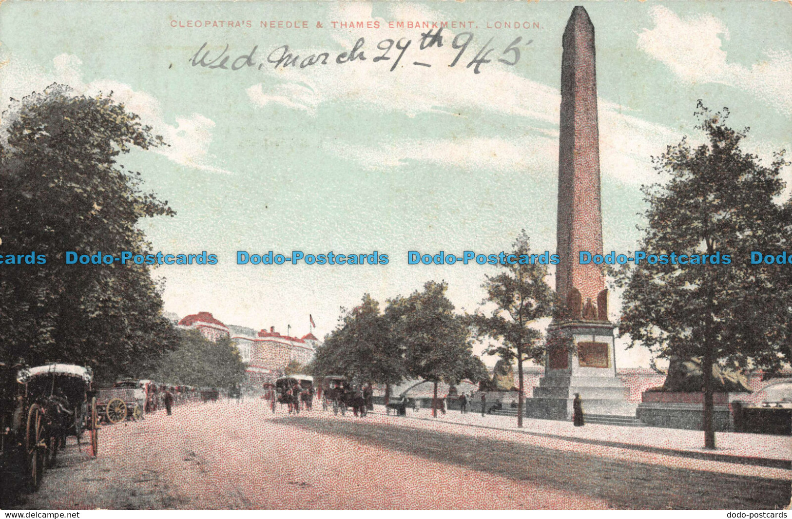 R100094 Cleopatras Needle And Thames Embankment. London. 1906 - Other & Unclassified