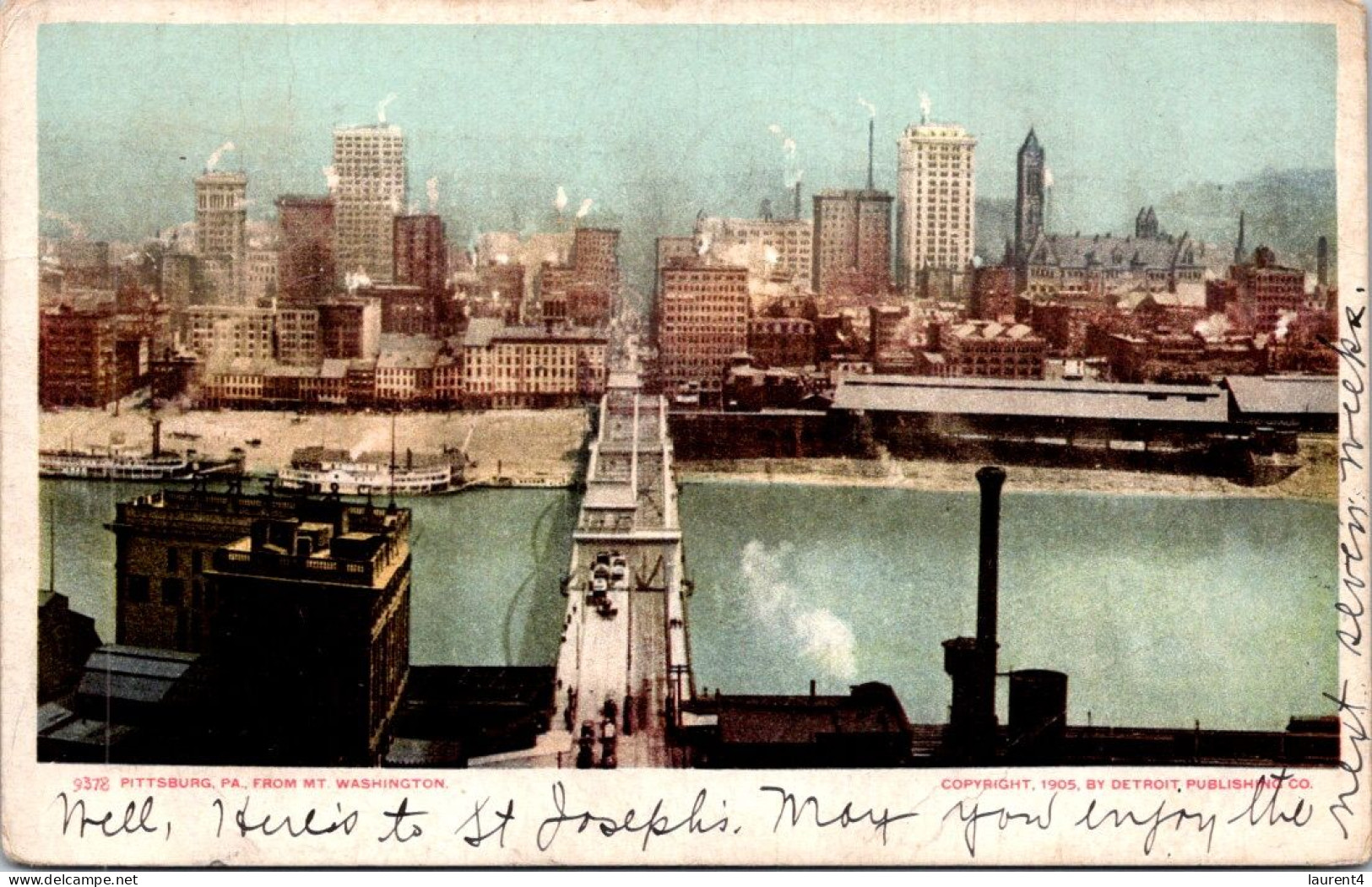 21-5-2024 (5 Z 41) USA -  Colorised - Very Old Posted 1906 - Pittsburgh - Pittsburgh