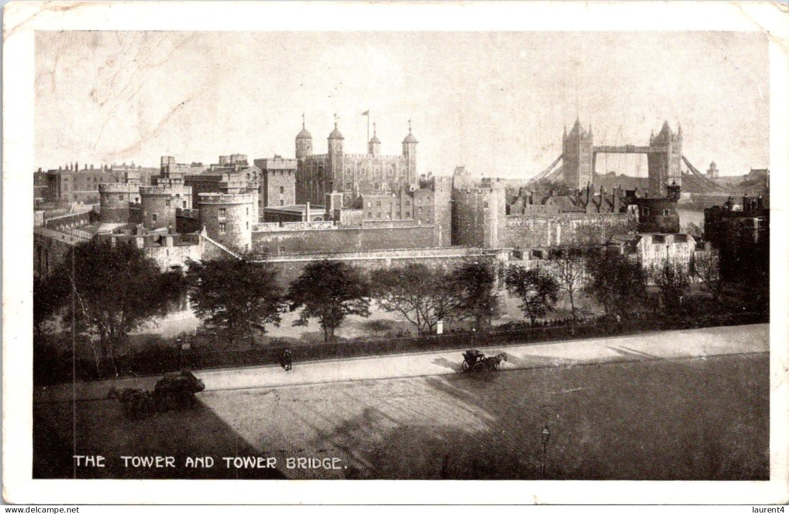 21-5-2024 (5 Z 41)  UK - Black & White - Posted To France 1913 - Tower Of London - Châteaux