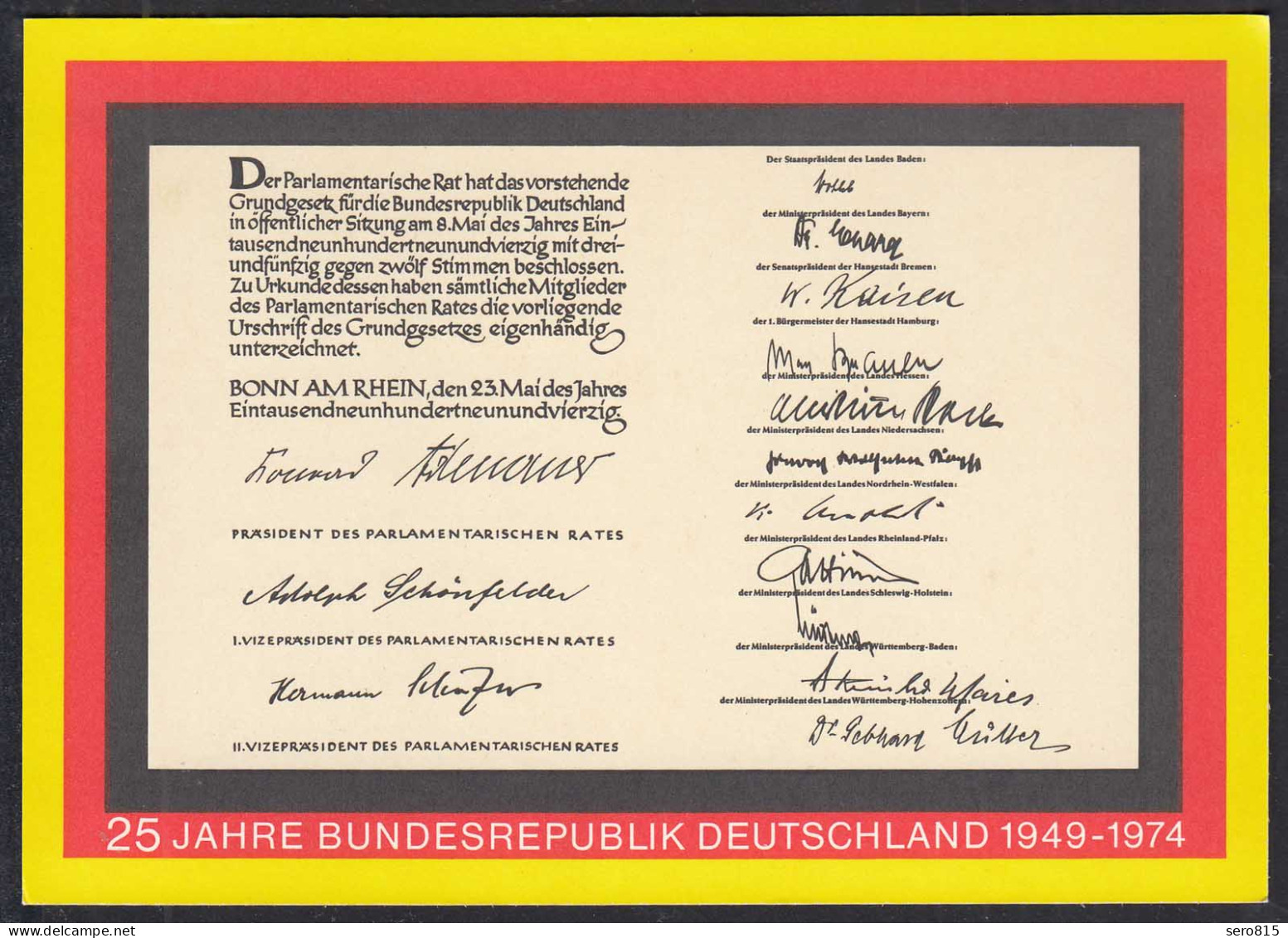 BRD Bund Bundesrepublik Sonderpostkarte Ganzsache  PSo 4 Ungebr. 1974   (32716 - Autres & Non Classés