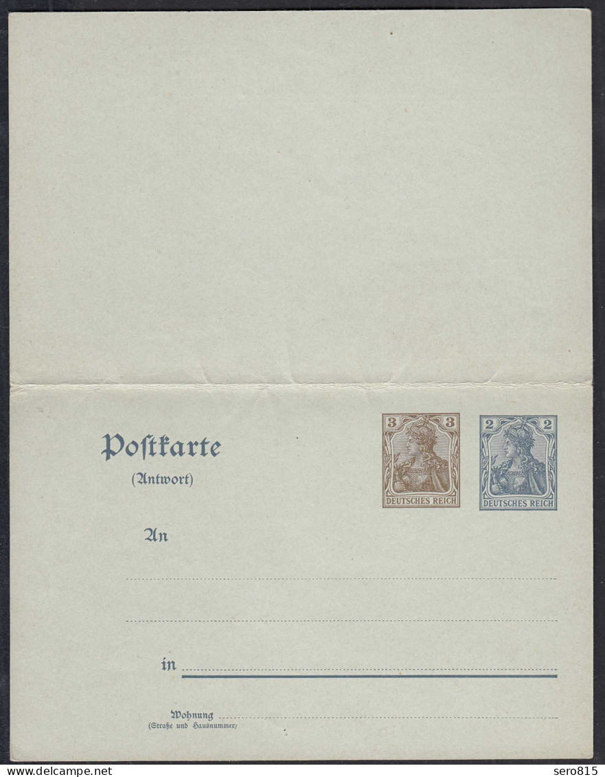 Deutsches Reich Antwortkarte Ganzsache  P 72 Ungebr. 1906   (32717 - Sonstige & Ohne Zuordnung