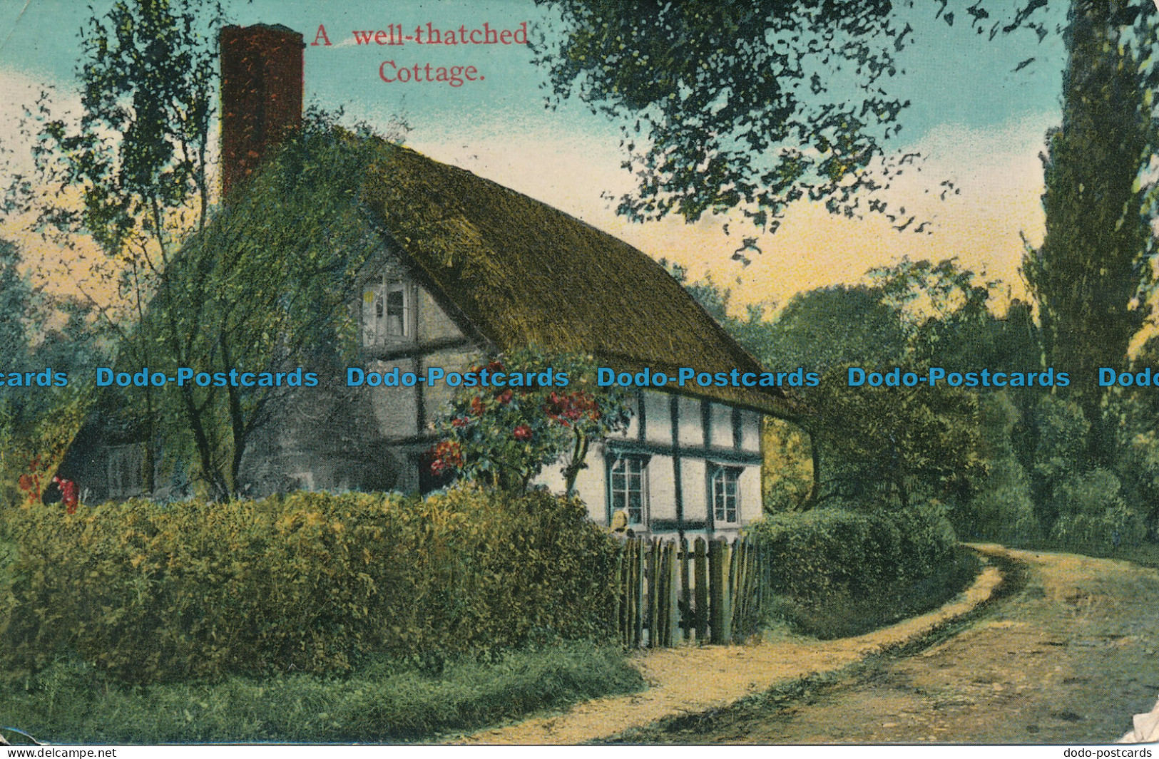 R100137 A Well Thatched Cottage. E. S. London. 1908 - Sonstige & Ohne Zuordnung