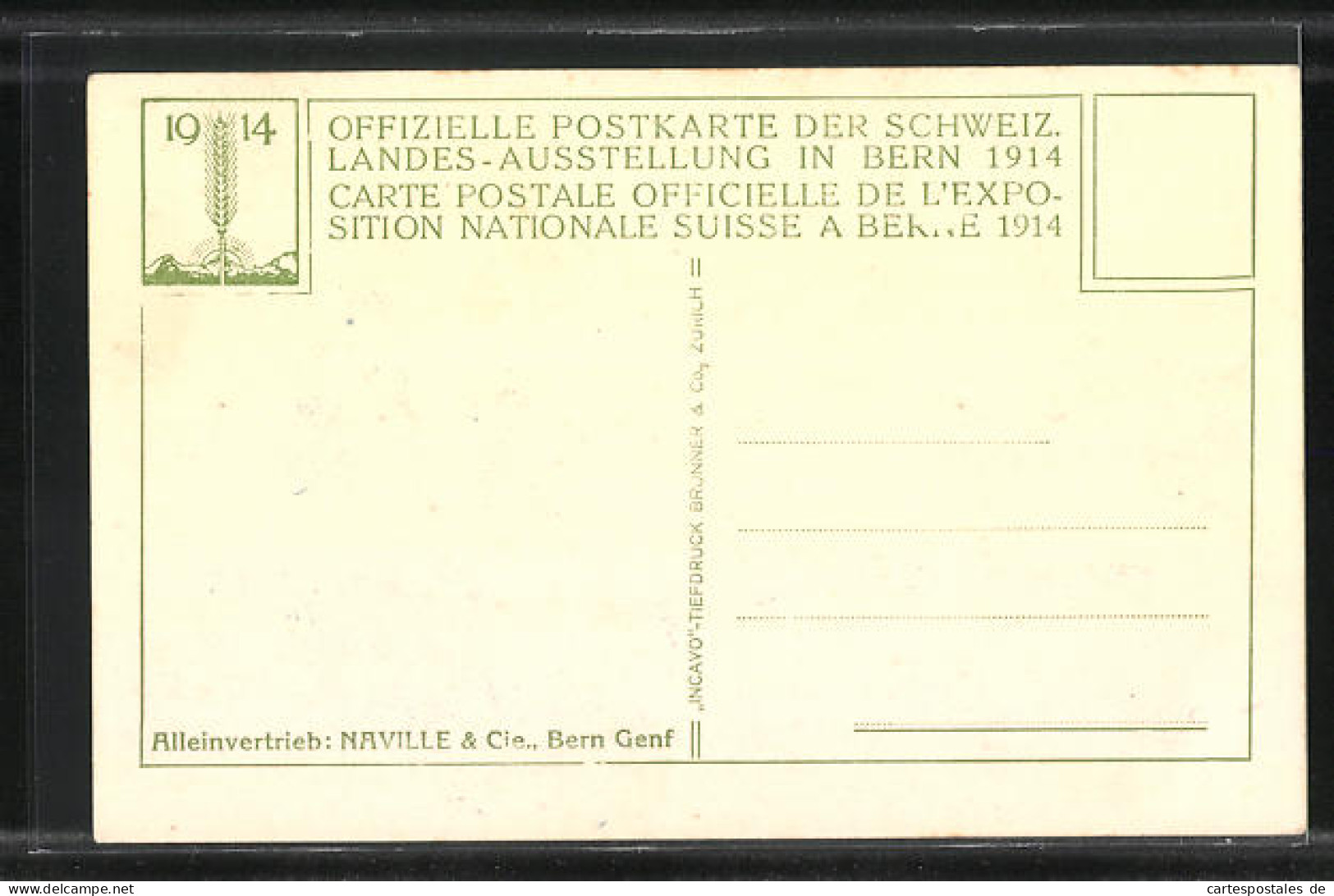 AK Bern, Schweizerische Landesausstellung 1914, Wehrpavillon Mit Blick Auf Pavillon D. Internationalen Bureaux  - Esposizioni