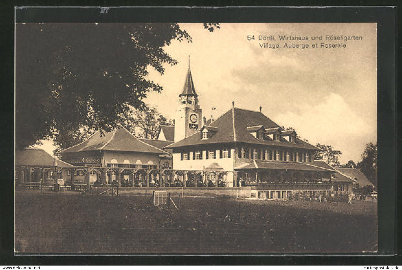 AK Bern, Schweizerische Landesausstellung 1914, Dörfli, Wirtshaus Und Röseligarten  - Expositions