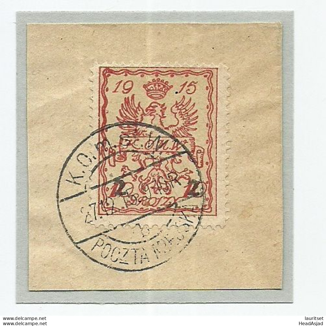 POLEN Poland 1915 Stadtpost Warschau Michel 7 O On Piece Nice Cancel - Used Stamps