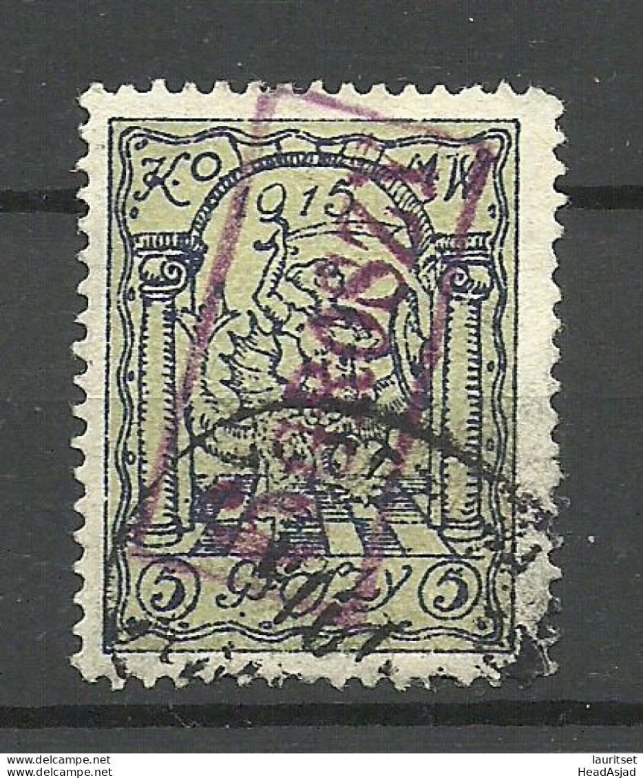 POLEN Poland 1915 Stadtpost Warschau Michel 4 B O - Used Stamps