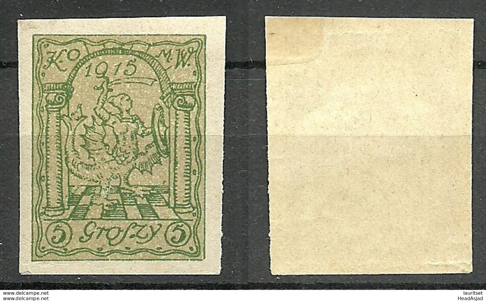 POLEN Poland 1915 Stadtpost Warschau Michel Ia U * - Unused Stamps