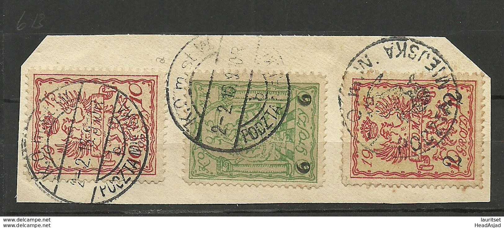 POLEN Poland 1915 Stadtpost Warschau Michel 2 & 5 & 8 Signed Petriuk BPP - Ungebraucht