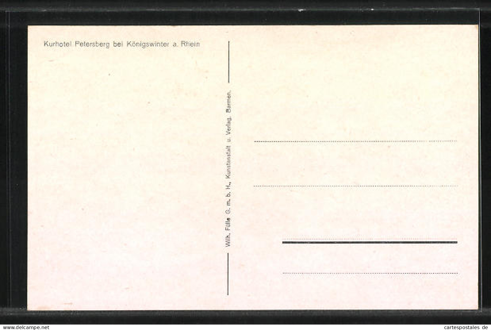 Künstler-AK Königswinter A. Rhein, Kurhotel Petersberg  - Petersberg