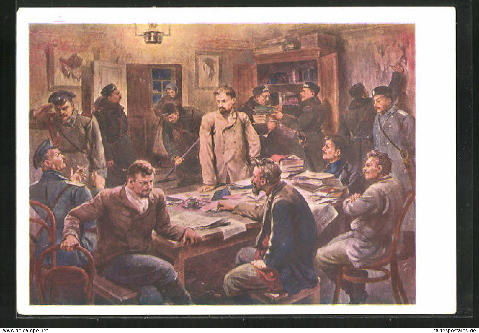 Künstler-AK Hausdurchsuchung Bei Russischen Revolutionären 1907-1914  - Ereignisse