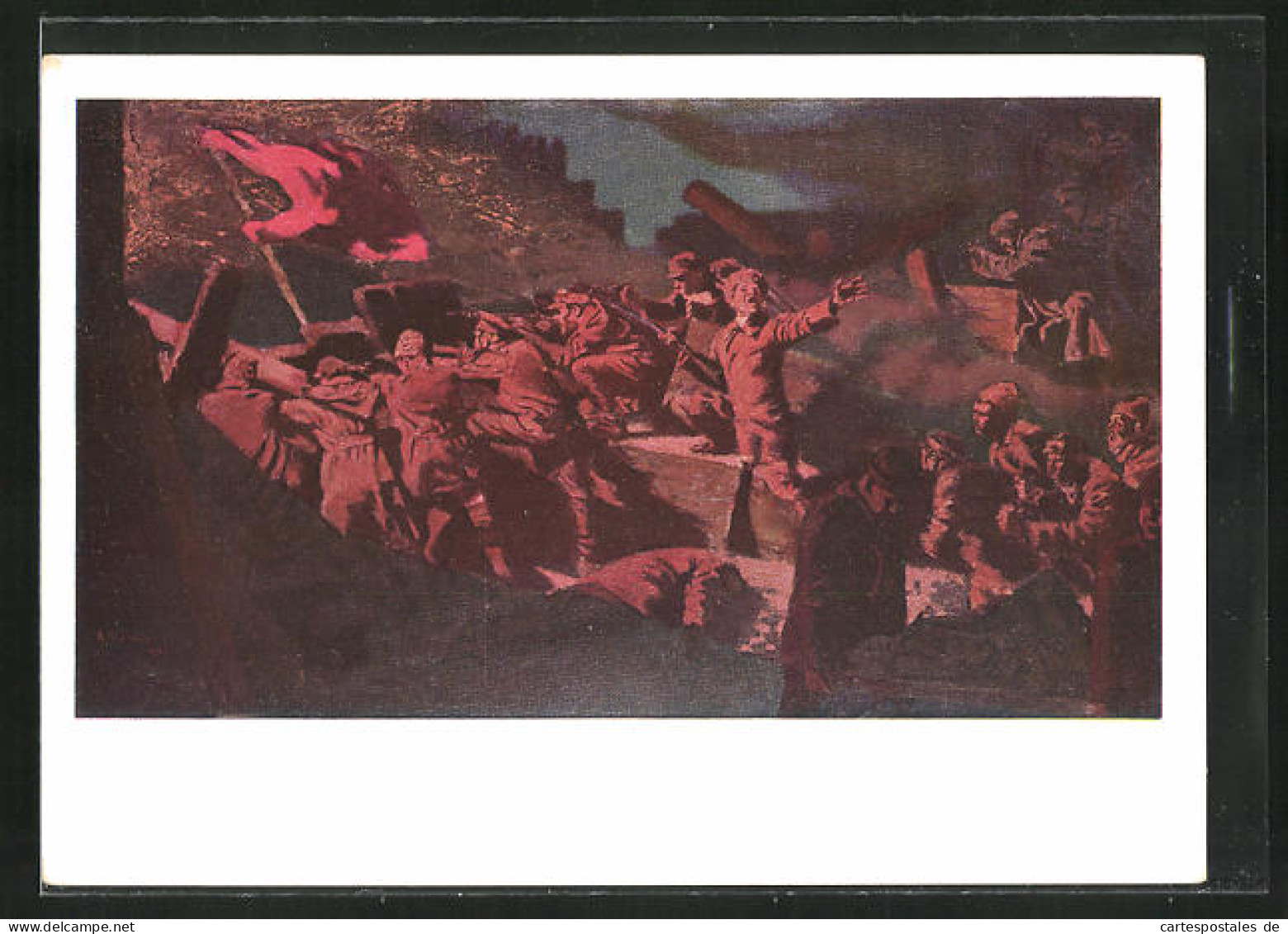 Künstler-AK Barrikade Im Jahre 1905, Kämpfe Während Der Russischen Revolution  - Evènements