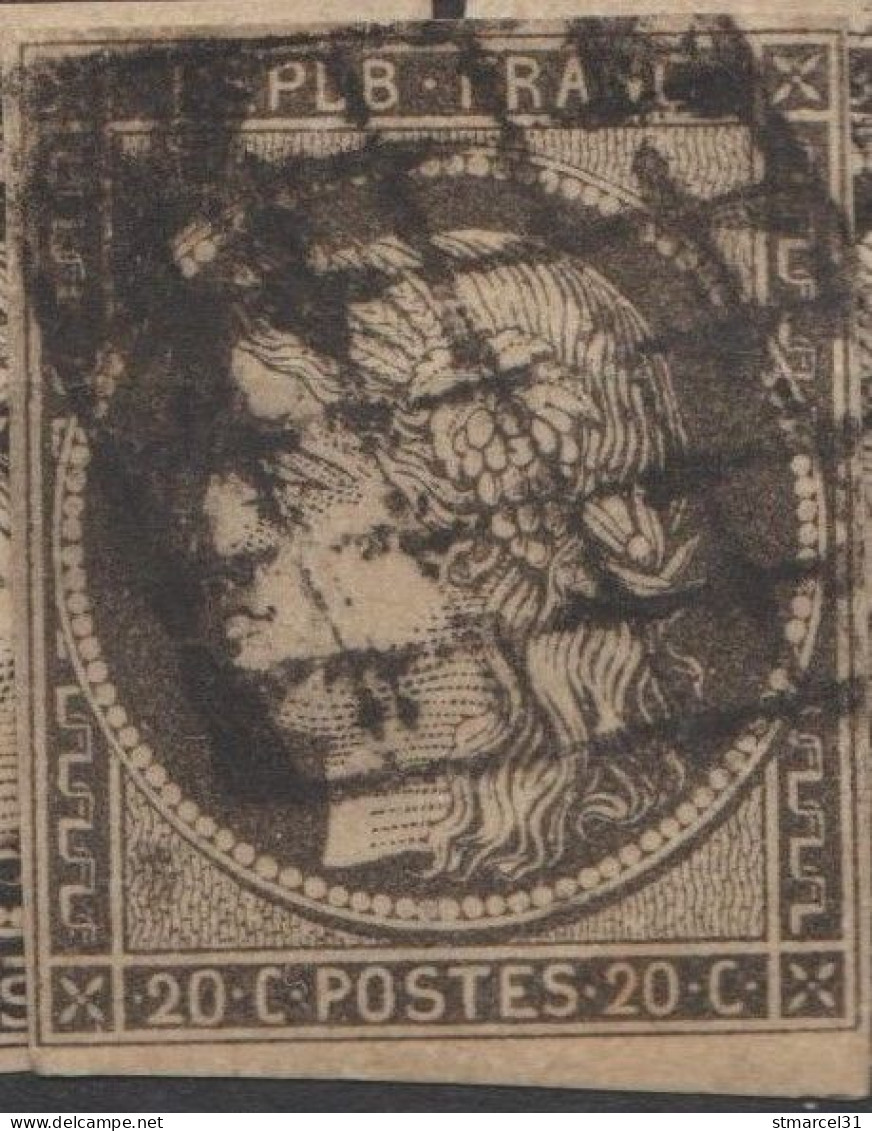 LE RARE N°3c GRIS NOIR TBE Cote 550€ - 1849-1850 Ceres