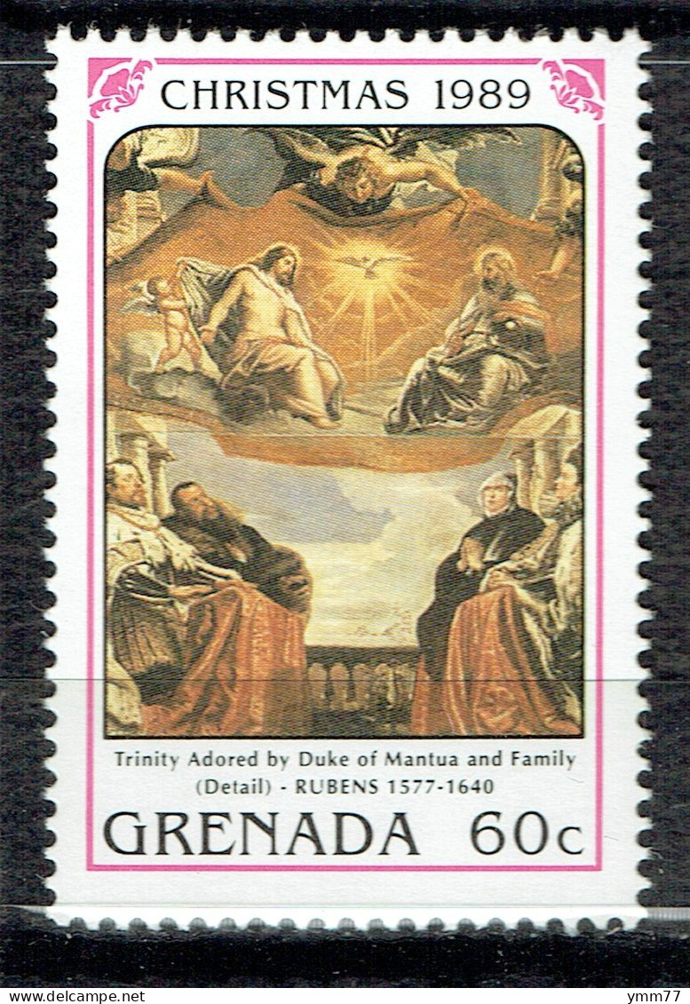 Noël. Détails D'œuvres De Rubens : "La Sainte Trinité Adorée Par Le Duc De Mantoue Et Sa Famille" - Grenada (1974-...)