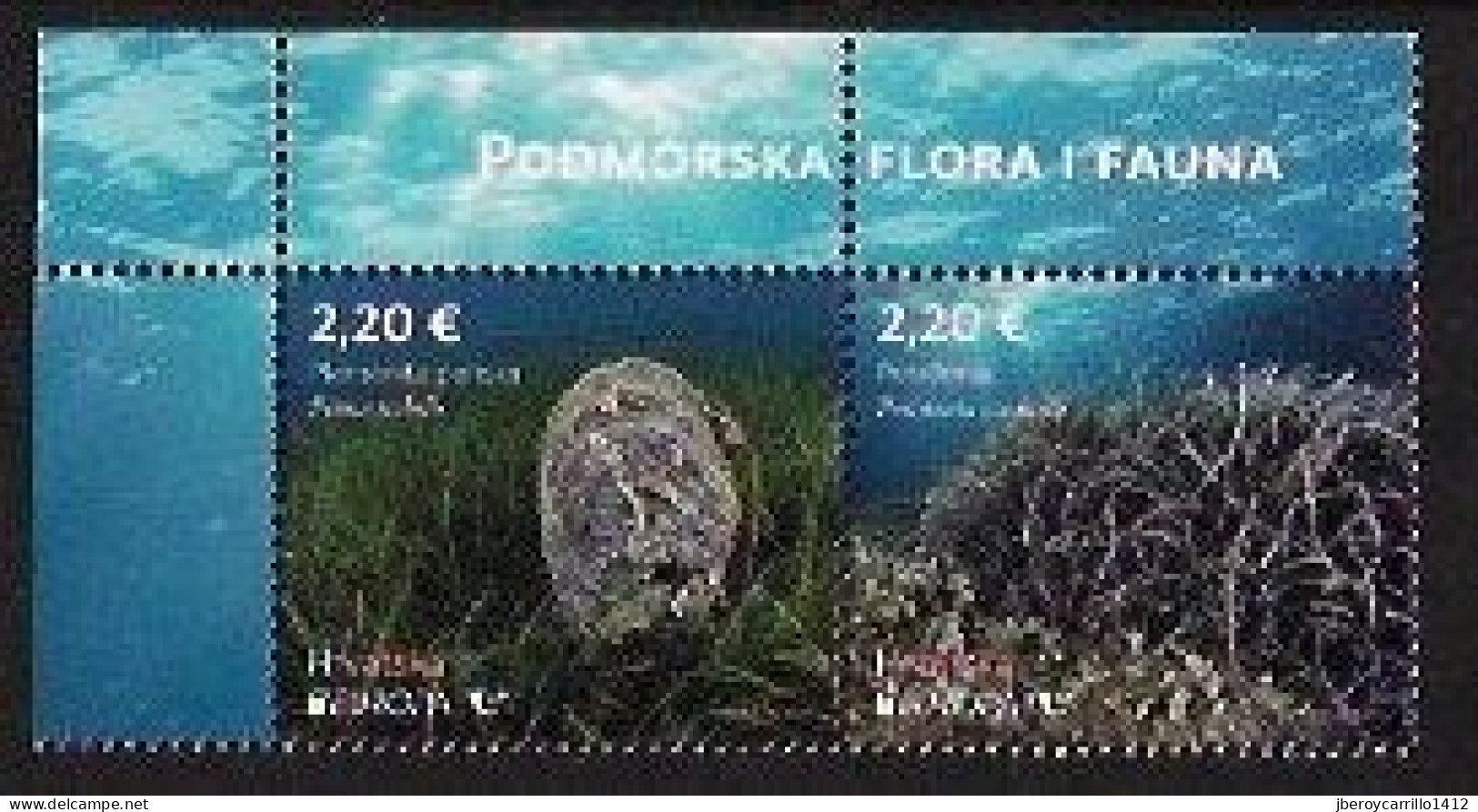 CROACIA /CROATIA /KROATIEN /HRVATSKA  - EUROPA-CEPT 2024 -"UNDERWATER FLORA And FAUNA".- SERIE De 2 V. JUNTOS-CH-SUP-IZQ - 2024