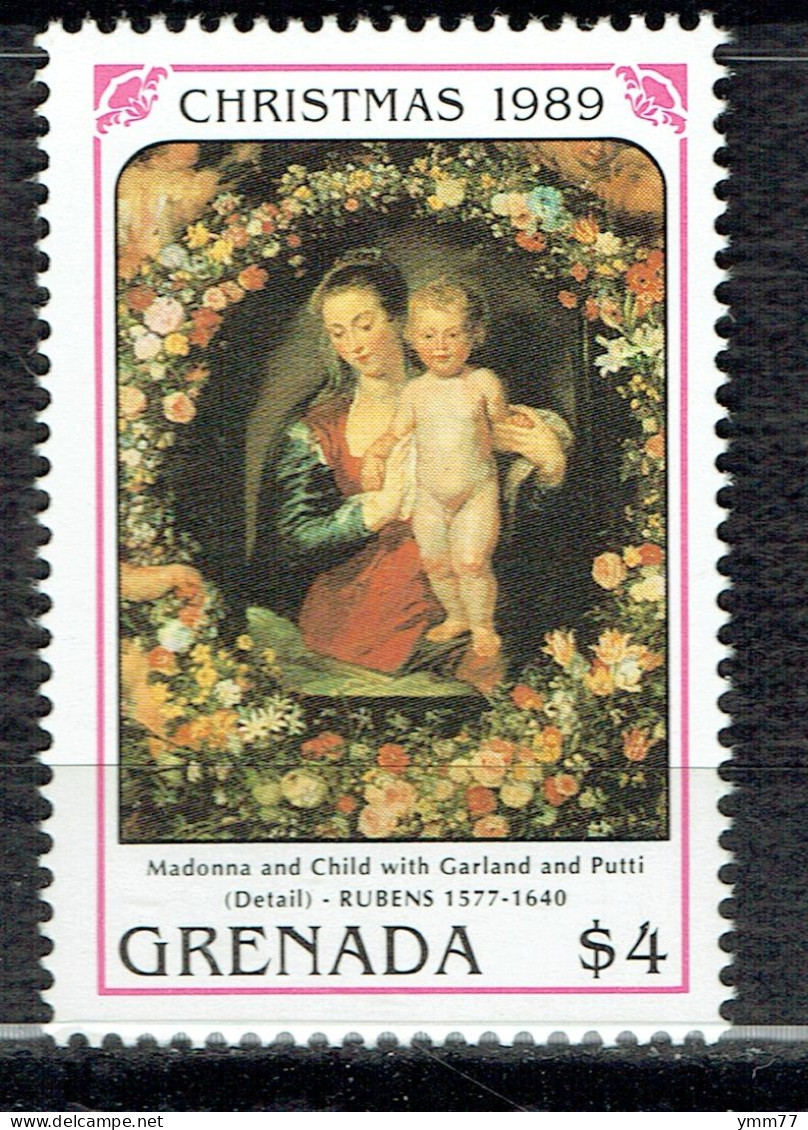 Noël. Détails D'œuvres De Rubens : "La Vierge à La Guirlande" - Grenade (1974-...)