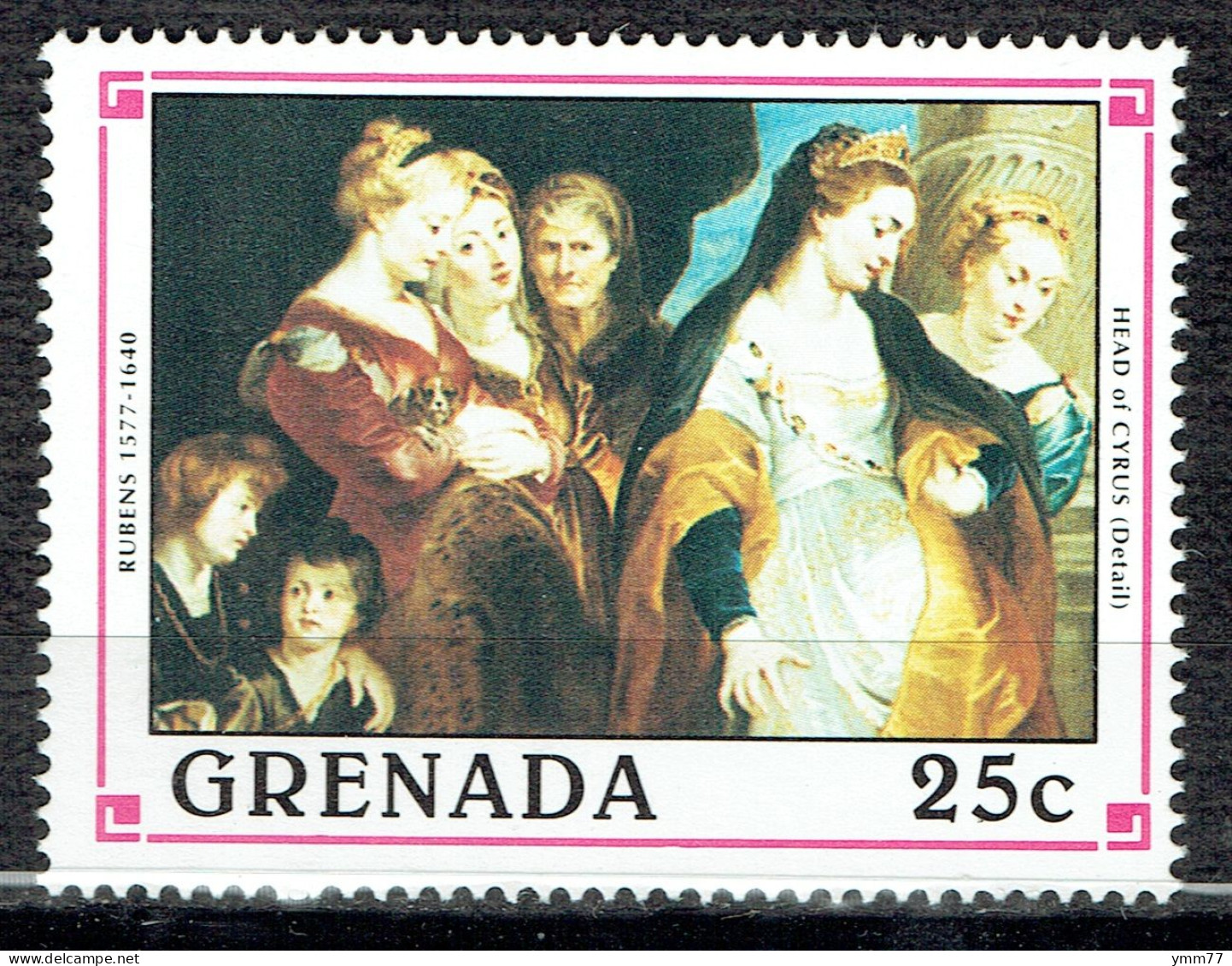 350ème Anniversaire De La Mort De Rubens : "Tête De Cyrus" - Grenade (1974-...)