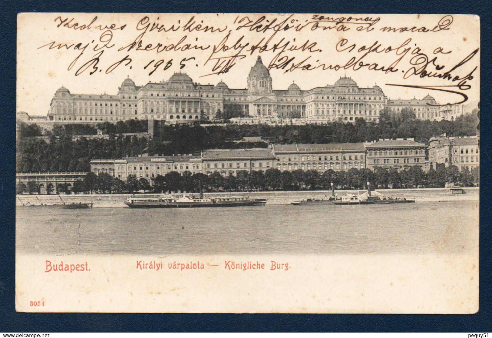 Hongrie. Budapest. Palais Royal. Bateaux Sur Le Danube. 1905 - Hongrie