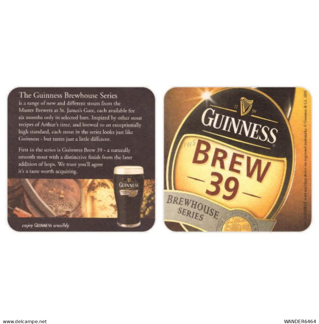 GUINNESS BREWERY  BEER  MATS - COASTERS #0029 - Sous-bocks