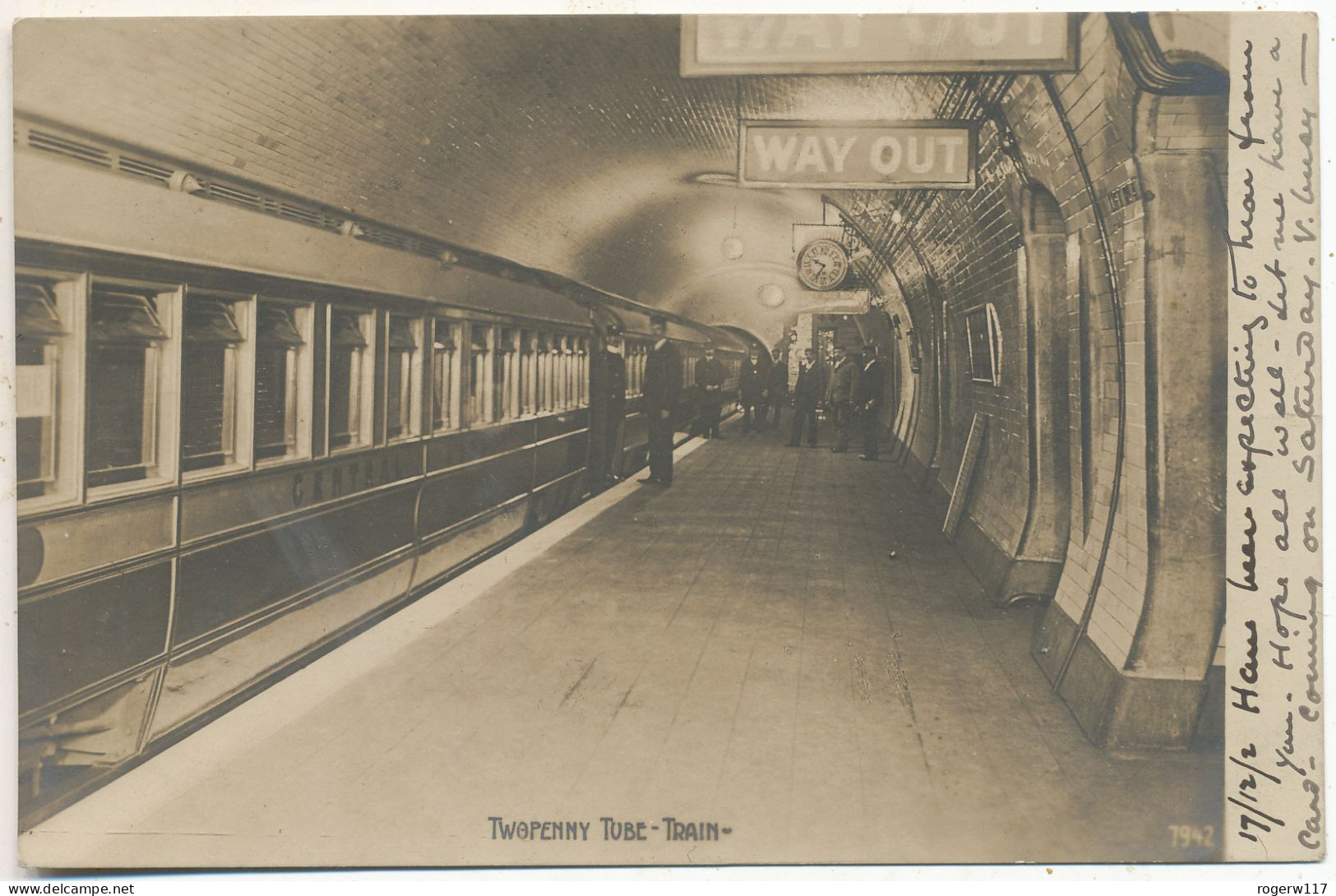 Twopenny Tube - Train, 1902 Postcard - Stations - Met Treinen