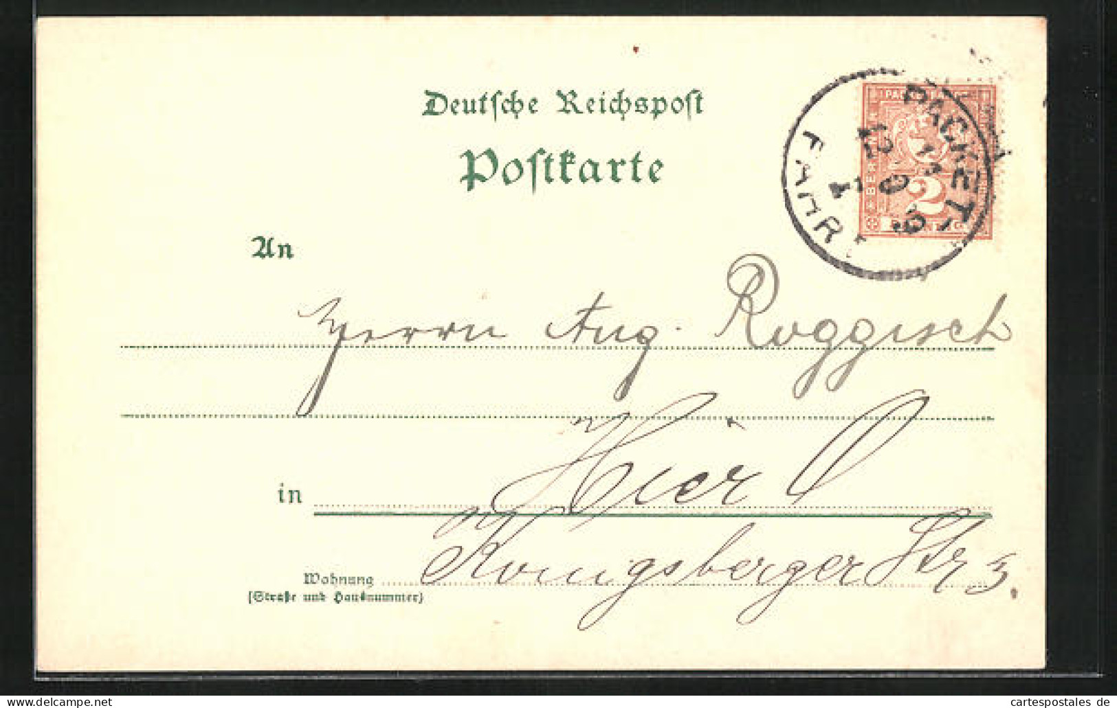 AK Berlin, Maurermeister Held & Francke, Oranien-Strasse 101-102, Private Stadtpost Packet Fahrt Berlin, 2 Pfg.  - Postzegels (afbeeldingen)