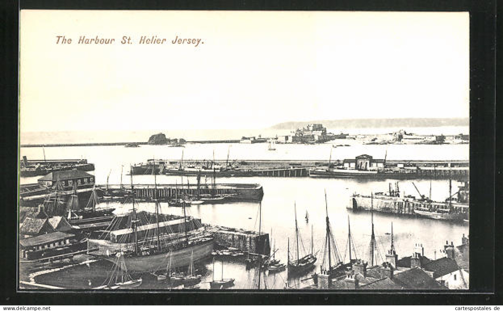 AK St. Hélier /Jersey, The Harbour, Hafen-Ansicht  - Autres & Non Classés